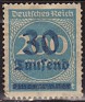 Germany 1923 Numeros 30th - 200M Azul Scott 249